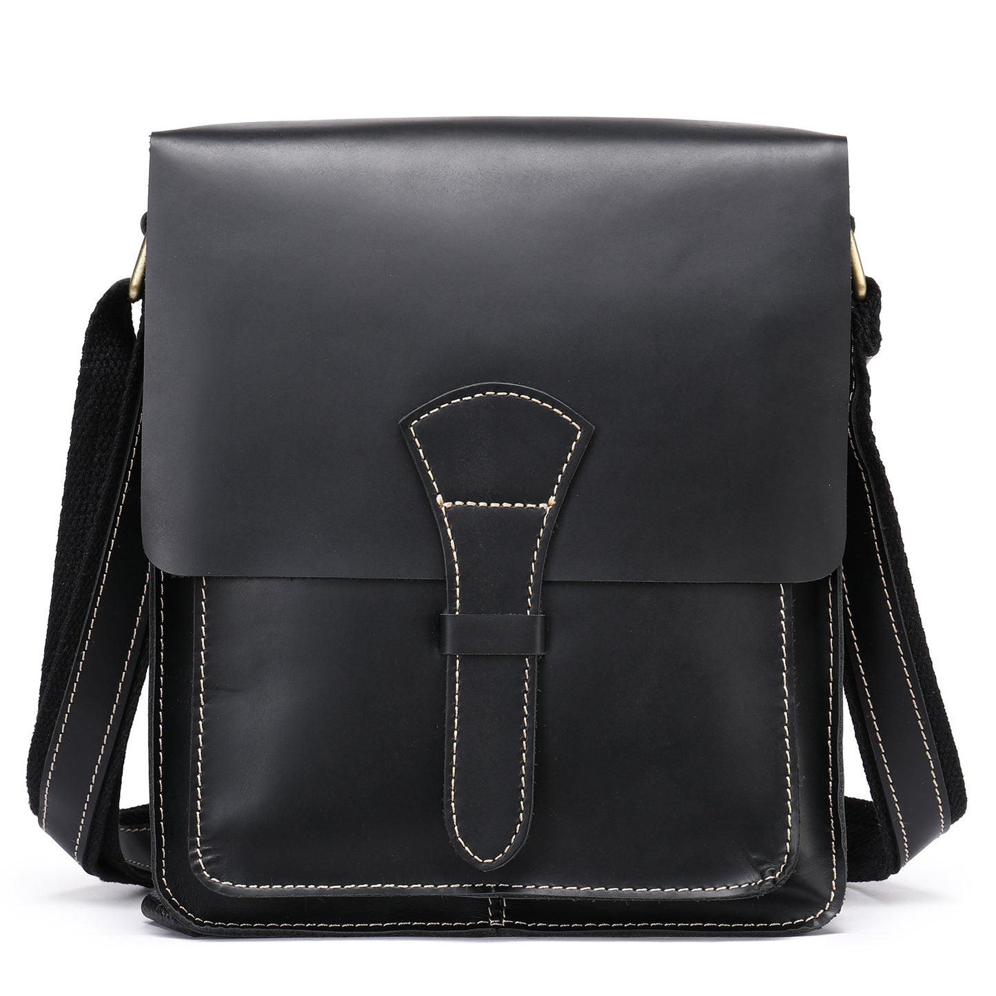 Men's Leather Fashion Crazy Horse First Layer Cowhide Men's Shoulder Bag