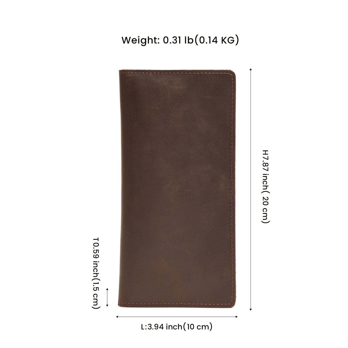 Crazy Horse Multifunctional Long Multiple Slots Card Holder