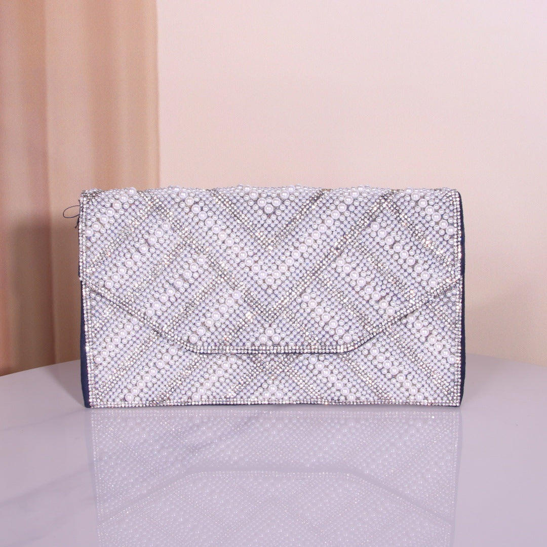 Cool Pearl Party With Diamonds Envelope Dinner Bag