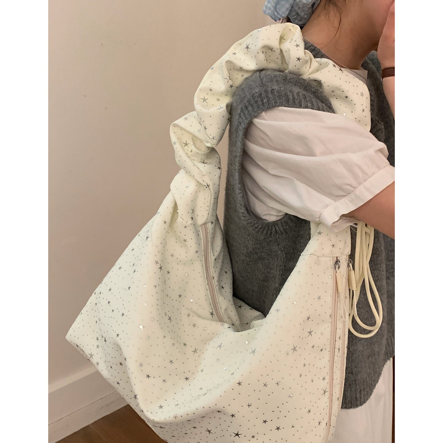 Women's Korean Style Large Capacity Underarm Fashion Tote Bag