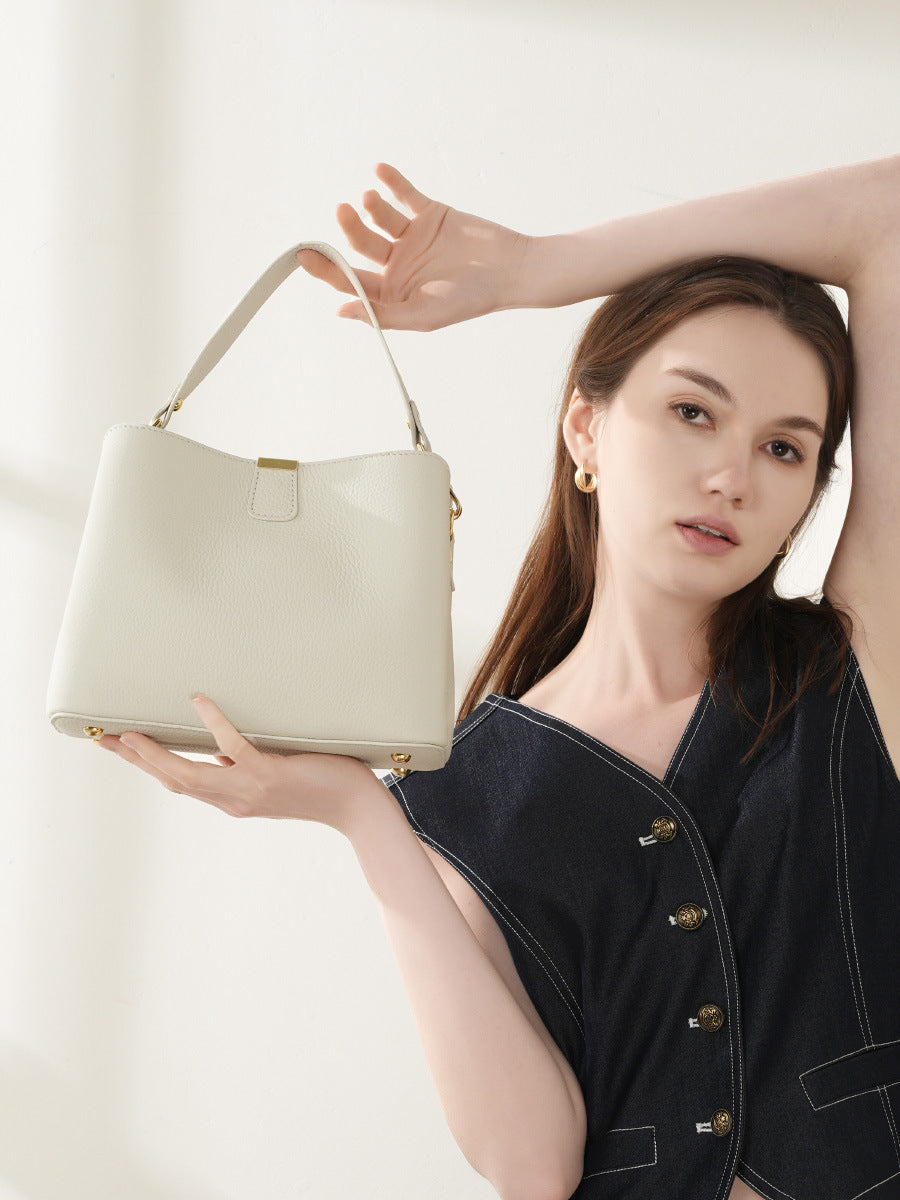 First Layer Cowhide Trendy Simple Genuine Women's Handbag