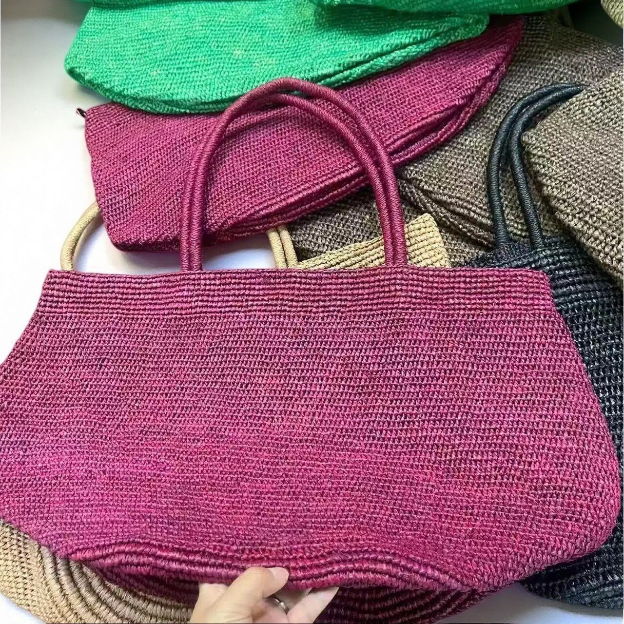 Raffia Large Capacity Straw Woven Female Seaside Women's Shoulder Bag