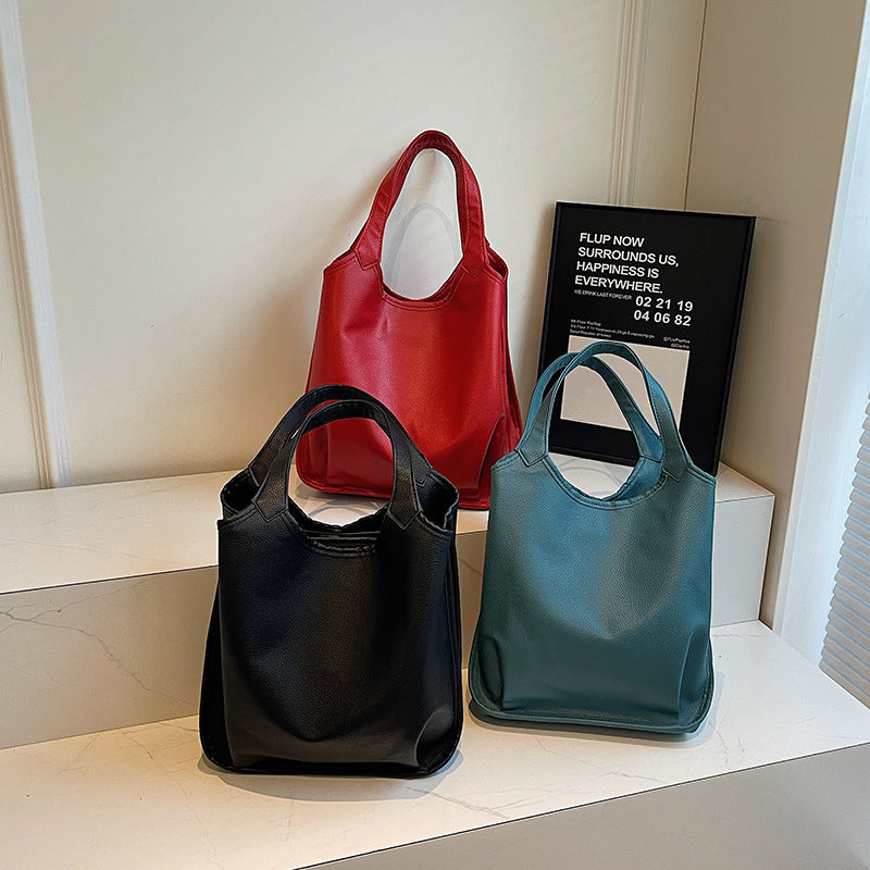 Pure Color Fashion Niche Food Basket Women's Messenger Bag