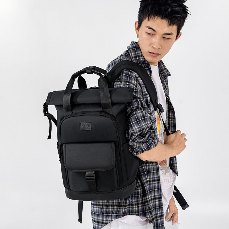 Men's Trendy Business Simple Large Capacity Waterproof Leisure Backpack