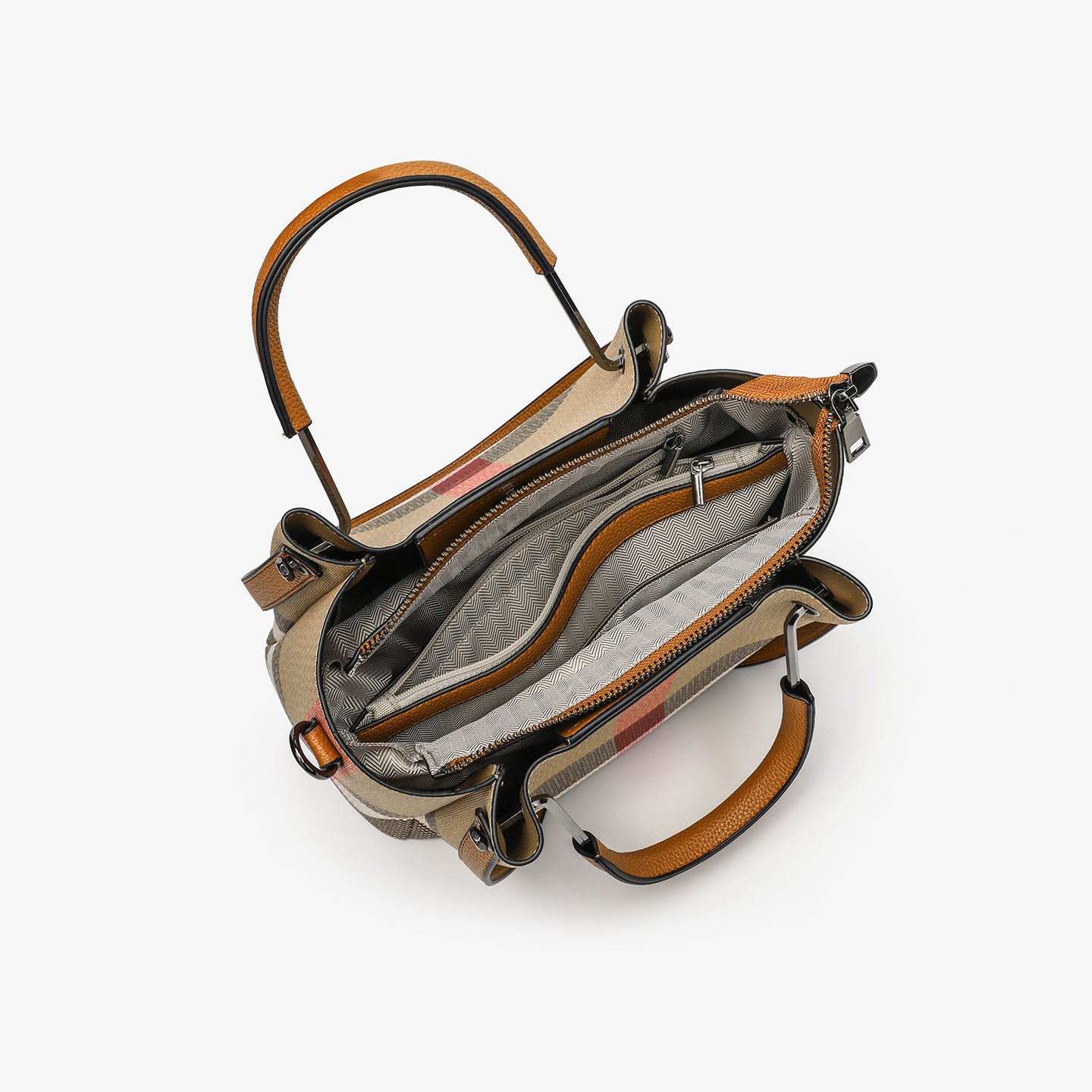 Women's High-grade Color Matching Large Capacity Totes Plaid Women's Shoulder Bag