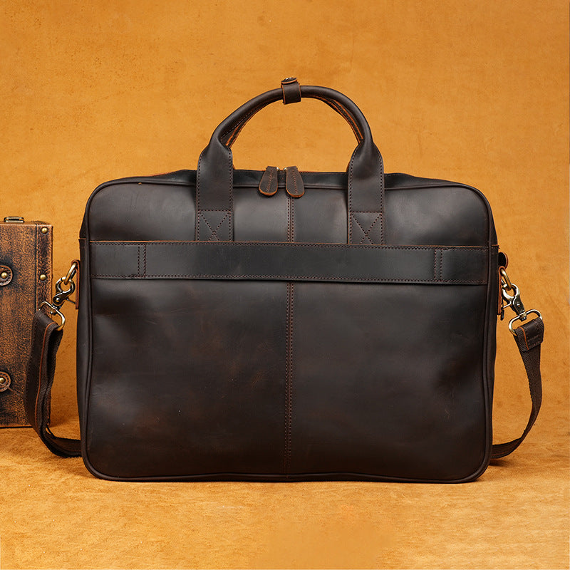 Men's Business Computer Large Capacity Practical Genuine Leather High Men's Tote
