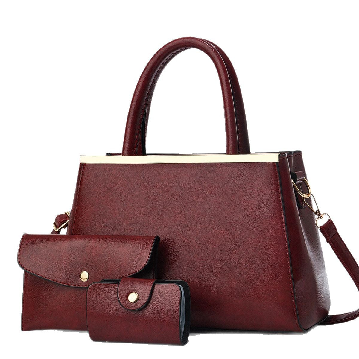Lady's Material Retro Portable Mix Simple Large Women's Handbag