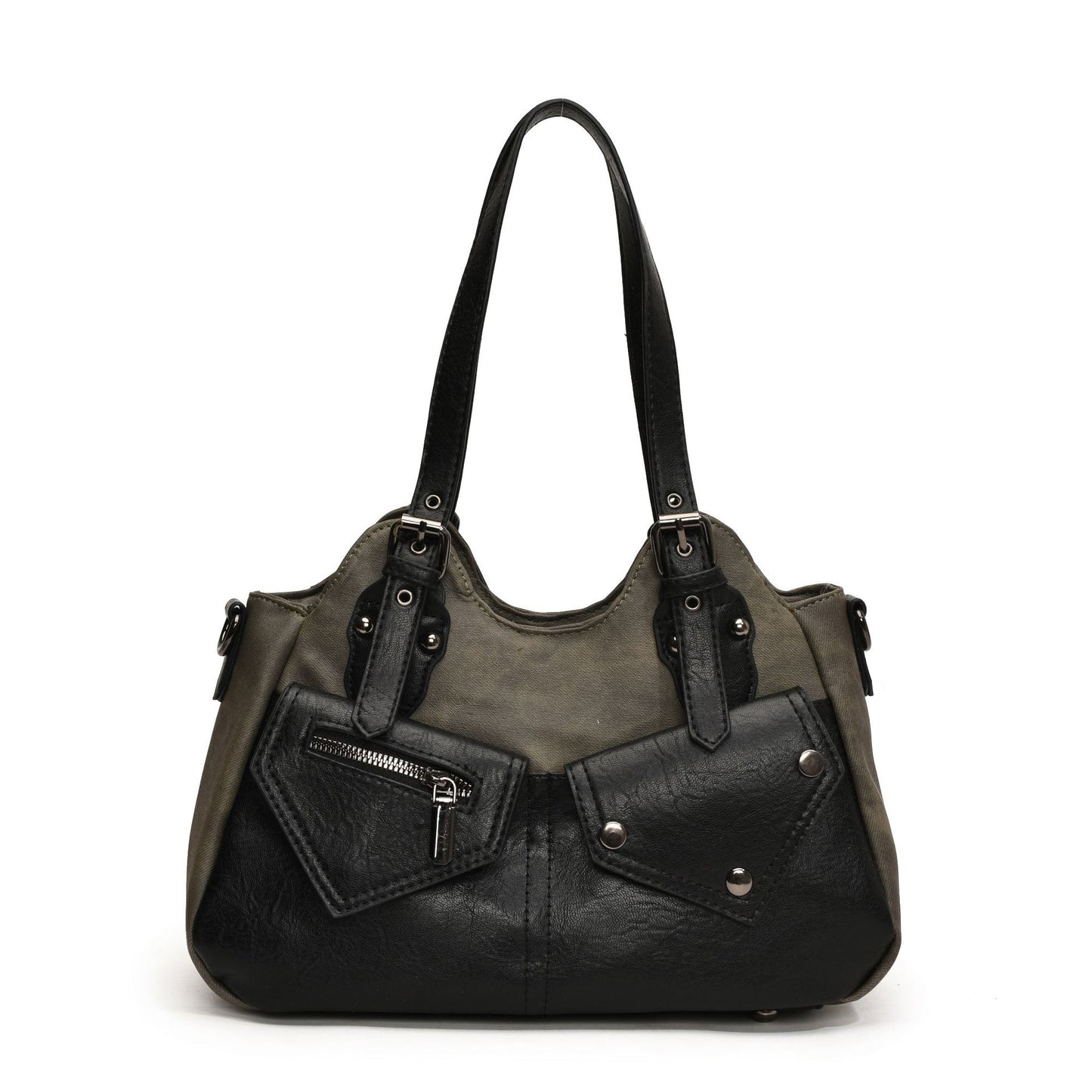 Women's Fashionable Street Fashion Retro Simple Height Women's Shoulder Bag