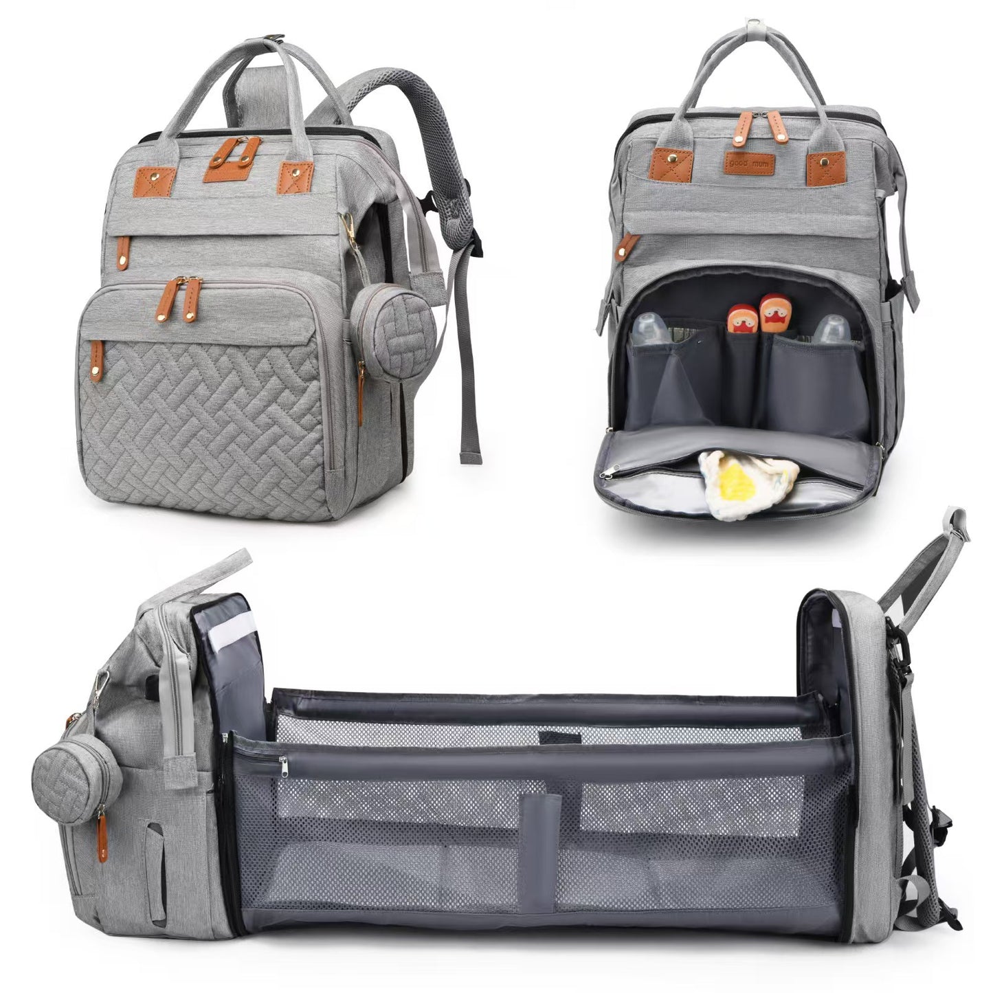 Portable Crib Large Capacity Lightweight Diaper Multifunctional Folding Bags