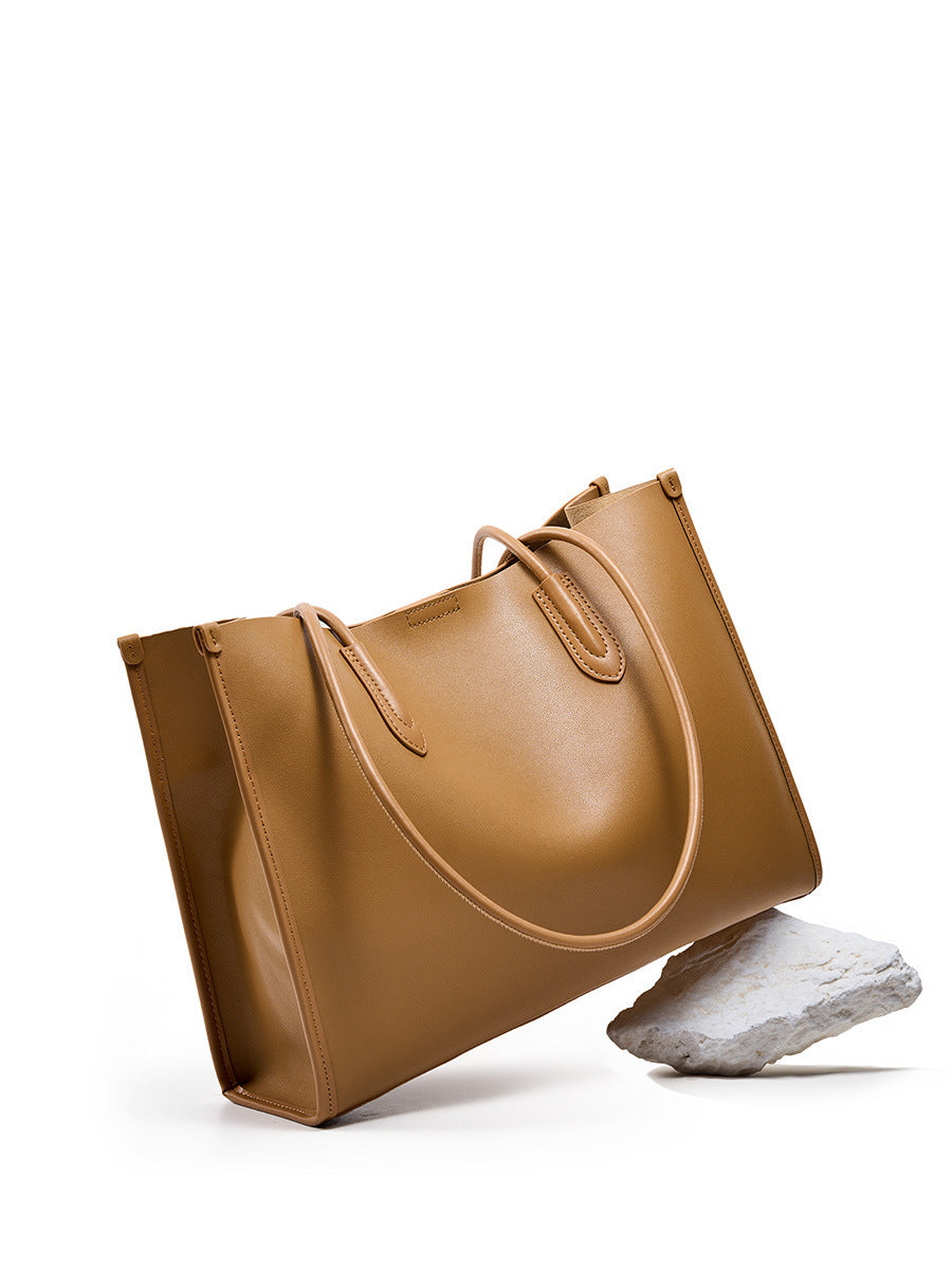 Women's Genuine Leather Niche Soft Versatile High-grade Large Bags