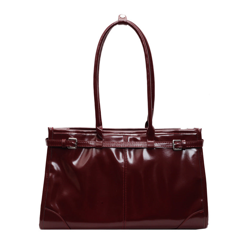 Commuter Large Capacity Totes Retro Fashion Simple Women's Shoulder Bag