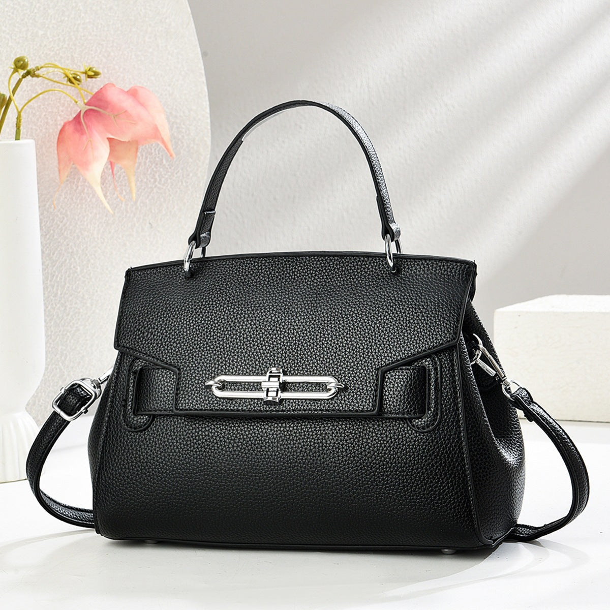 Women's One Fashion Portable Soft Leather Commuter Bucket Bags