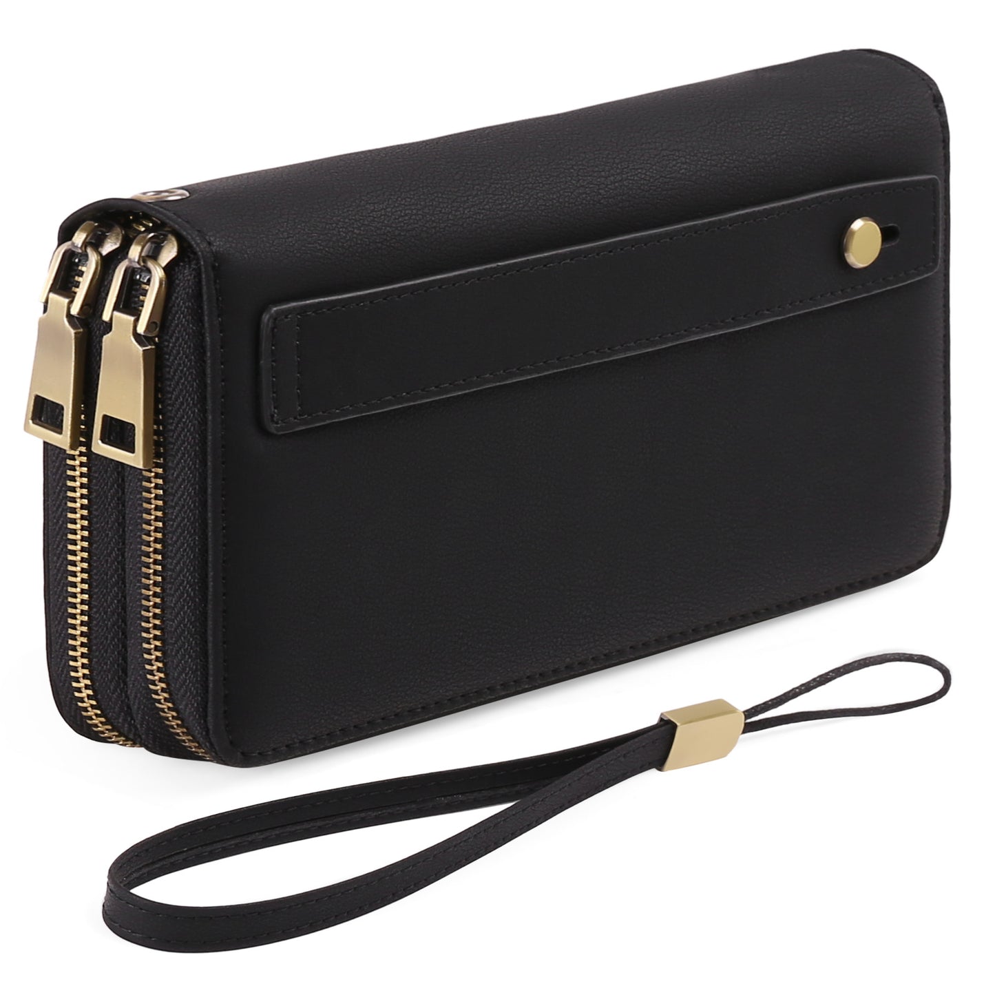 Women's Double Zip Clutch Large Capacity Soft Ladies Wallet