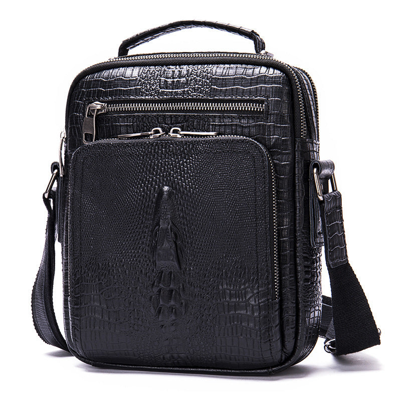 Men's Leather Fashion Crazy Horse First Layer Cowhide Men's Shoulder Bag