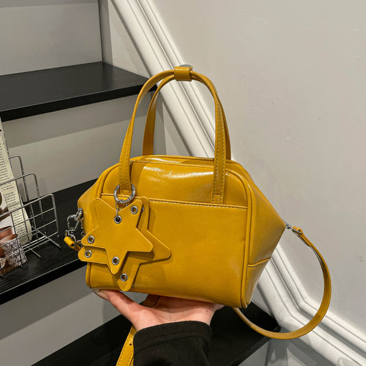 Women's Retro Oil Wax Skin Minority Summer Small Square Bag