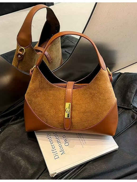 Women's Contrast Color Design Commute Portable Fashion Women's Shoulder Bag