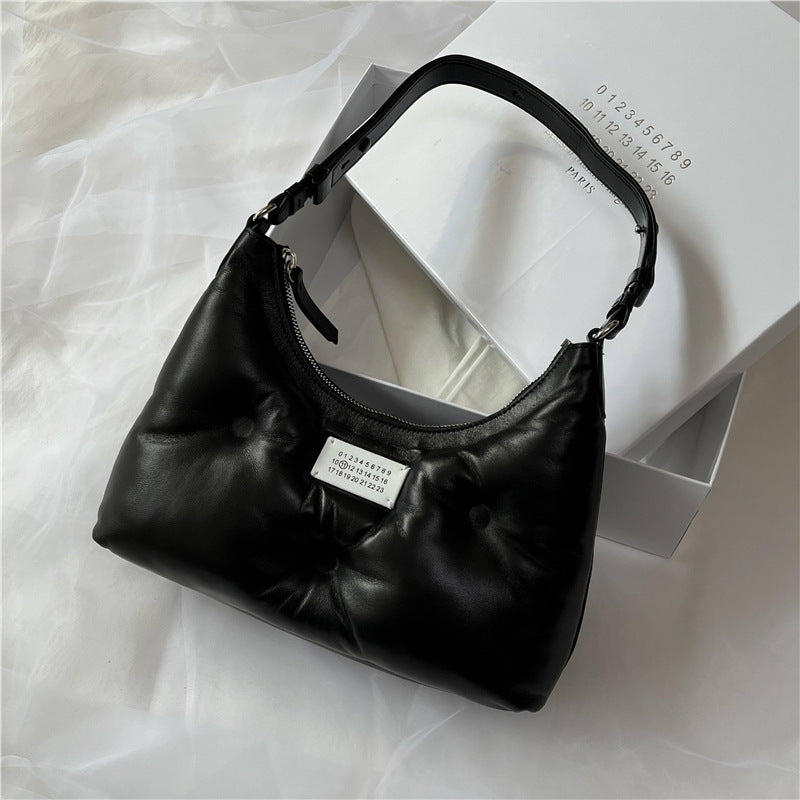 Style Sheepskin One Clouds Size Underarm Women's Handbag