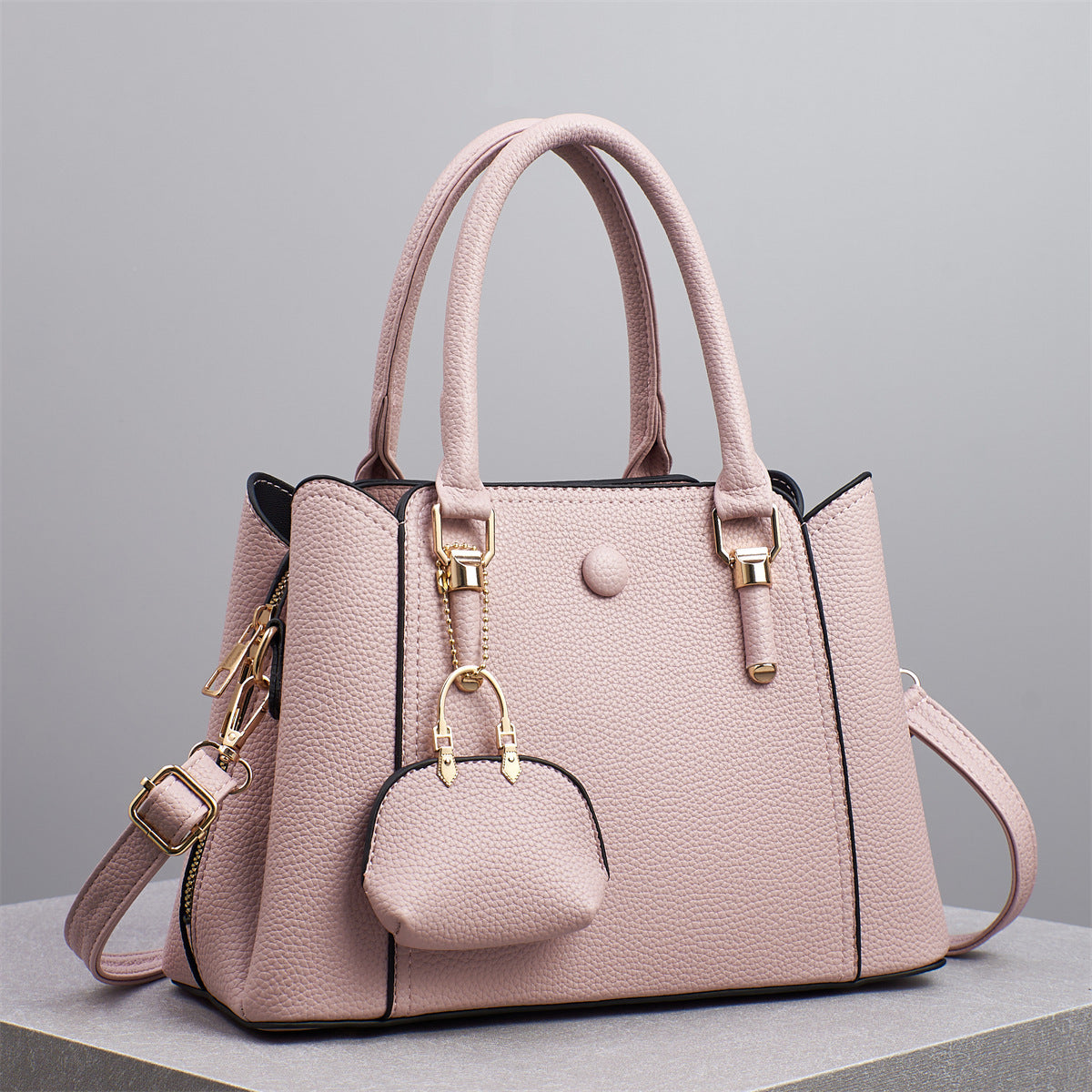 Women's Stitching Large Capacity Solid Color Mother Bags