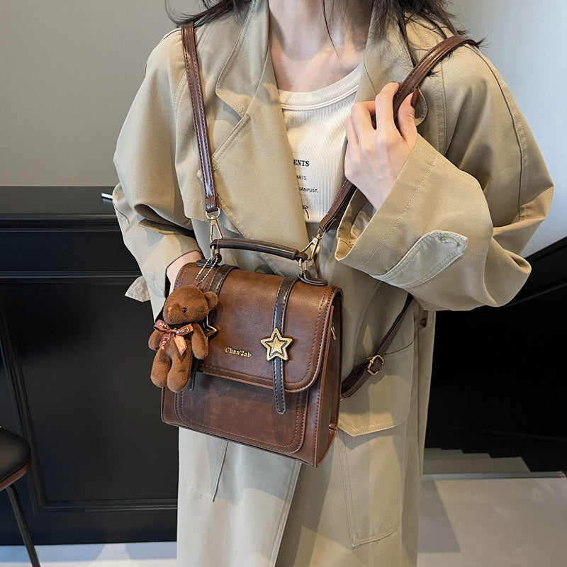 Glamorous Women's Fashion Simple College Retro Women's Shoulder Bag