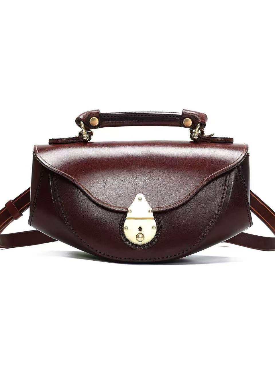 Women's Saddle Design Boat Versatile Retro Women's Handbag