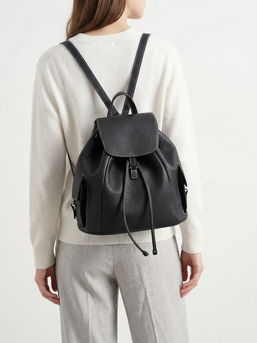 Women's First Layer Cowhide Street Trendy Fashion Backpacks