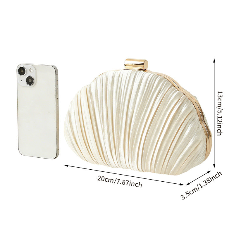 Women's Dress Clutch Shell Banquet Garment Satin Dinner Bag