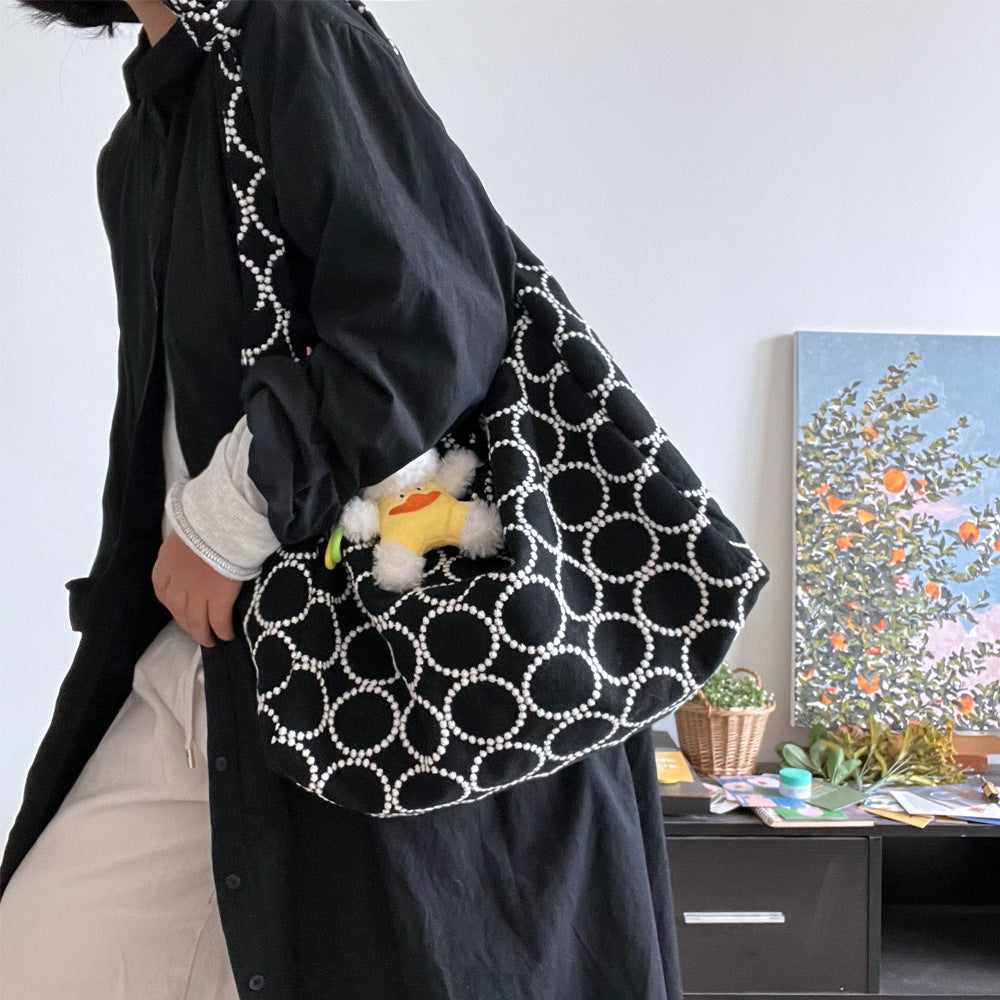 Style Big Ming Black White Circle Bags