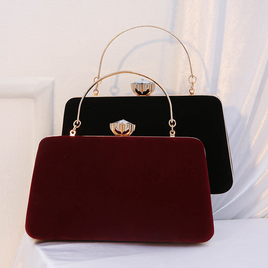 Slouchy Veet Plaid Clutch Party Dress Bags