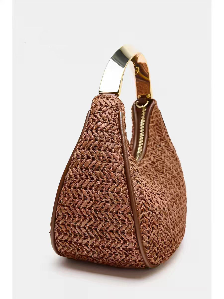 Cool Women's Metal Detail Mini Woven Women's Messenger Bag