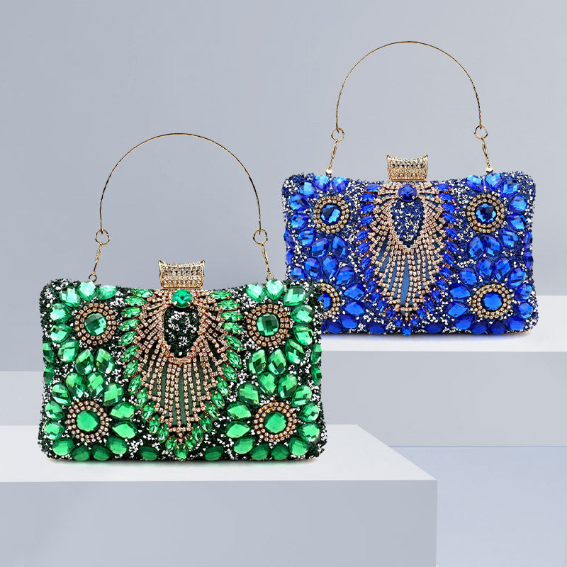 Colorful Diamond Banquet Clutch Fashion Dress Rhinestone Dinner Bag