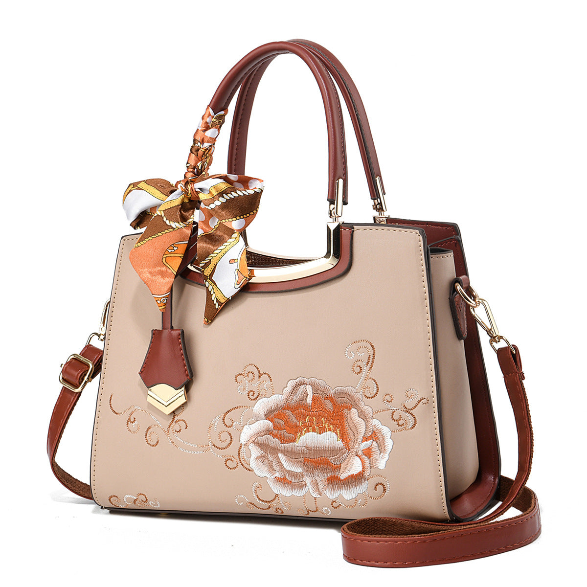 Women's Chinese Style Trendy Embroidery Mom Elegant Mother-in-law Women's Handbag