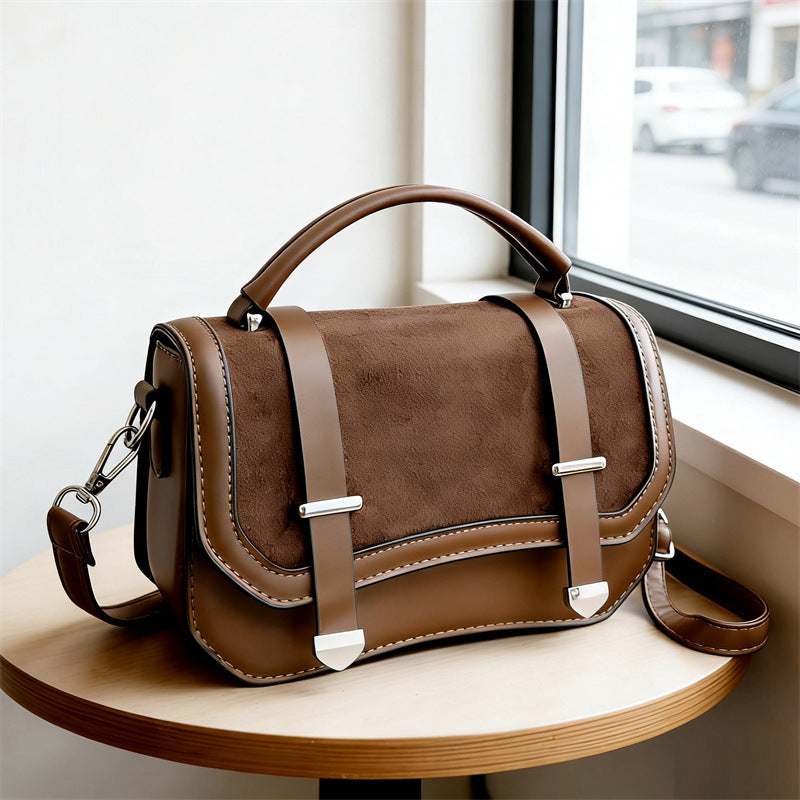 Women's Stitching Contrast Color Portable Advanced Texture Women's Shoulder Bag
