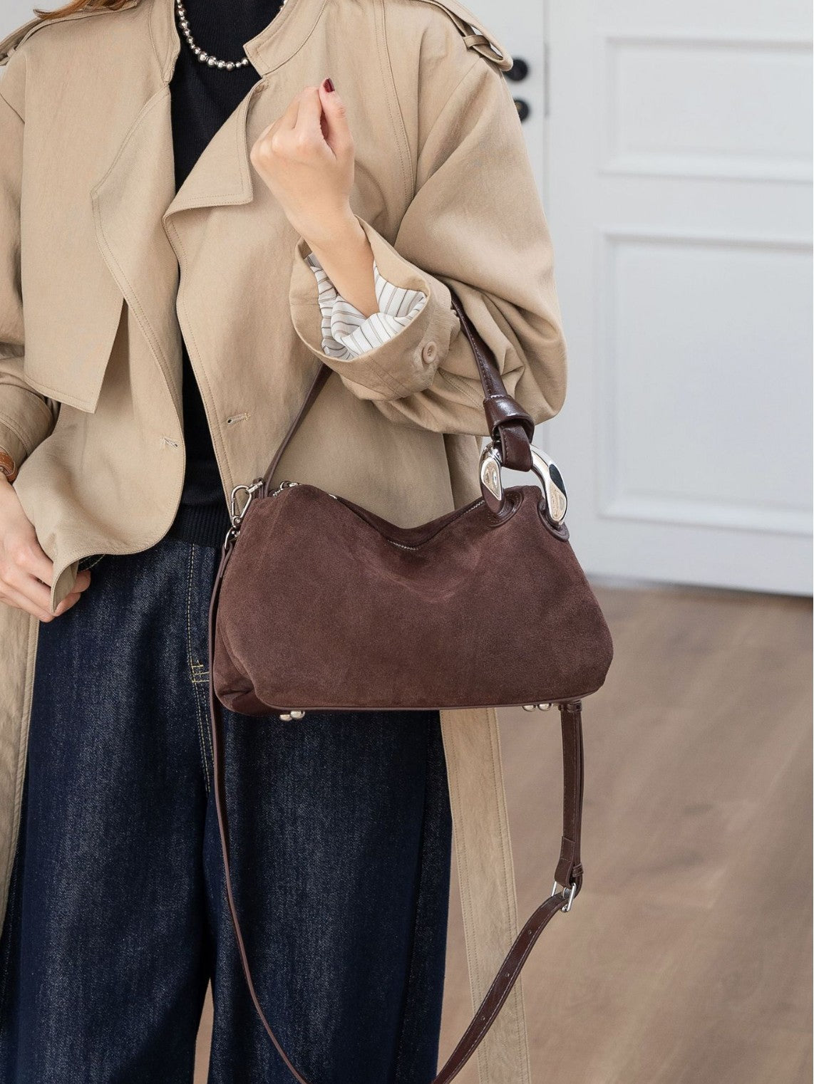 Temperament Leopard Print Soft High Sense Women's Handbag