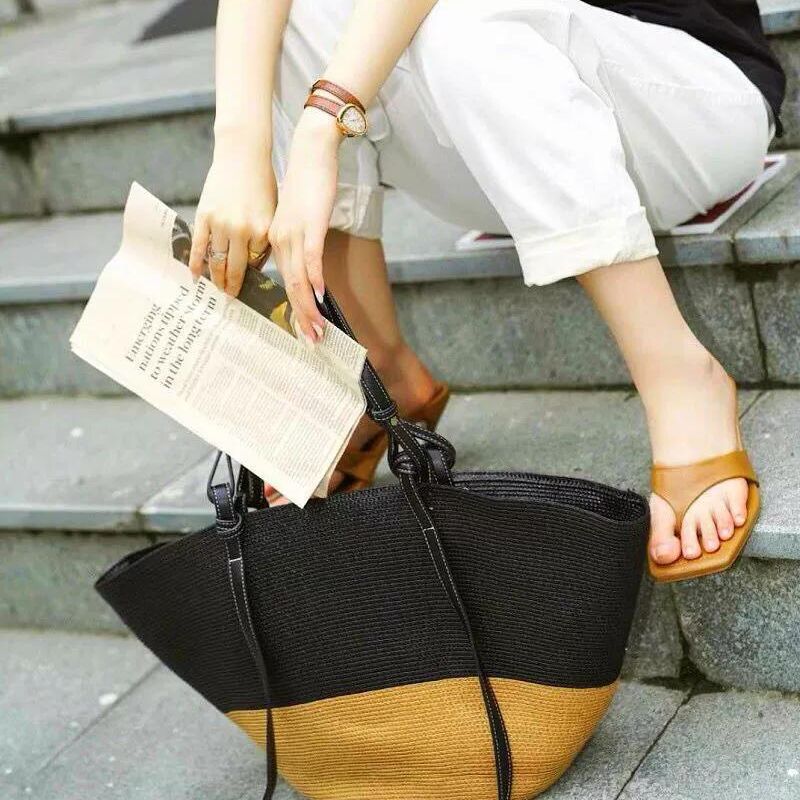 Craft Straw Waterproof Material Woven Beach Bags