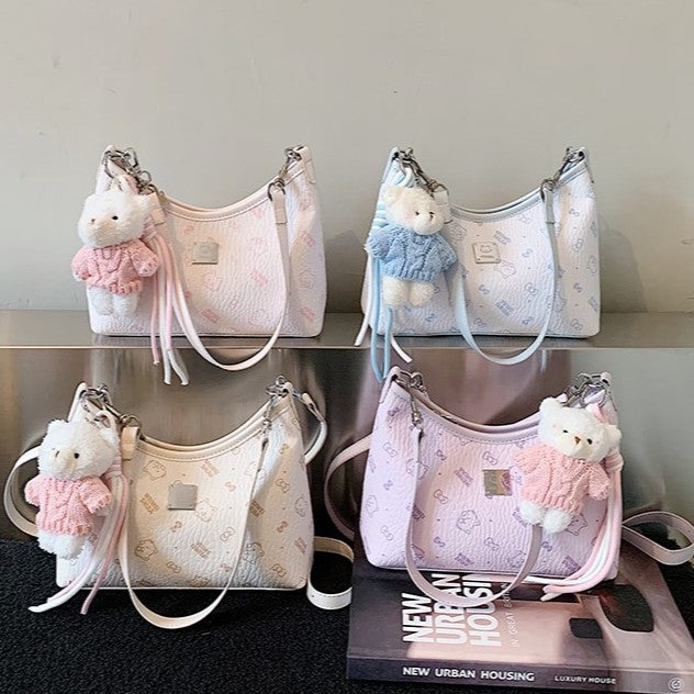 High-grade Underarm Female Niche Cartoon Cat Bags