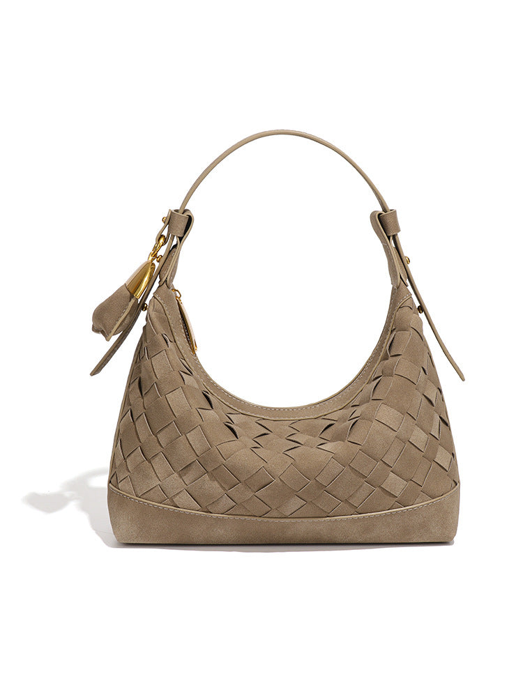 Suede Woven Dumpling High-grade Underarm Selenodont Women's Shoulder Bag