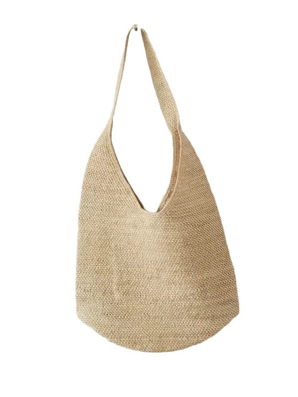 Women's Hand-woven French Retro Hand Straw Vacation Women's Shoulder Bag