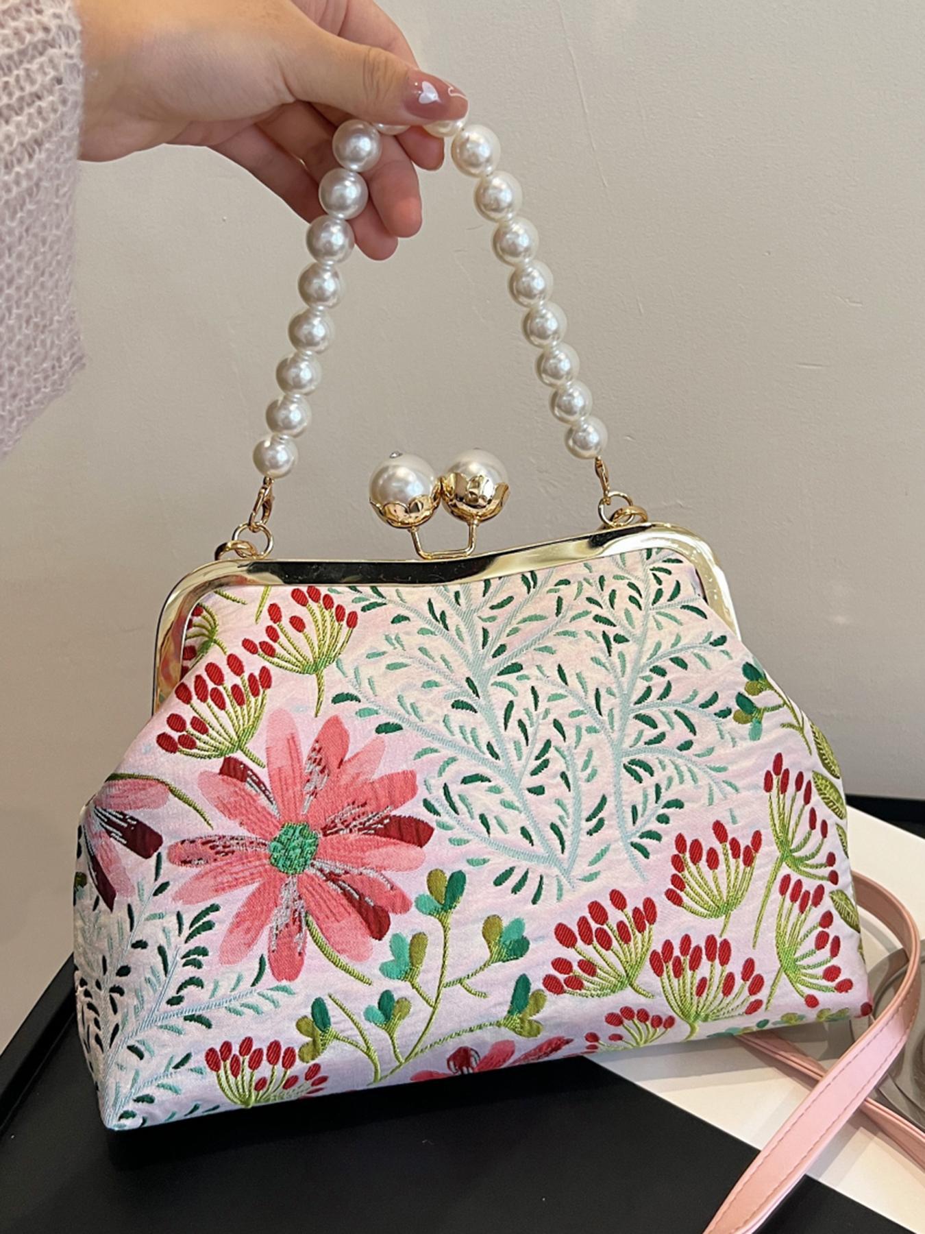 Women's Personalized Patterns Trendy Pearl Hand Light Luxury Bags