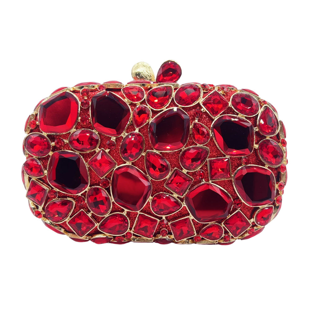 Women's Glass Diamond Drill Banquet Clutch Dinner Bag