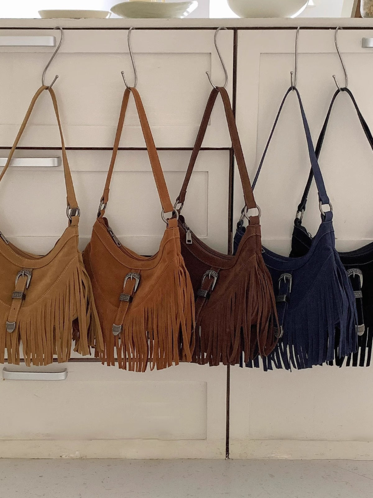 Coffee Tassel Female 2 Korean Style Suede Underarm Retro Easy Bags