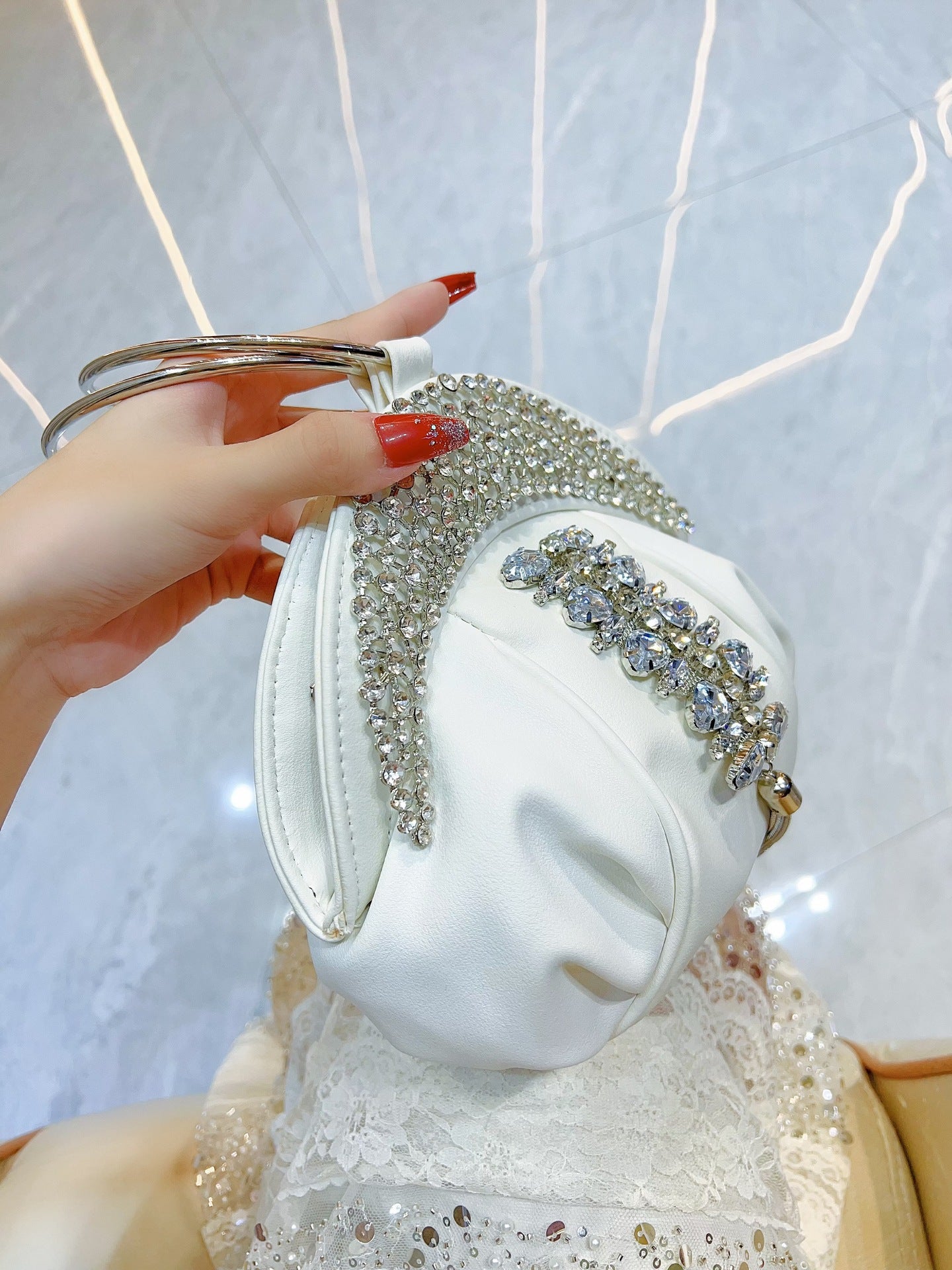 Women's Bridesmaid Wedding Dress Garment Clutch High-grade Dinner Bag