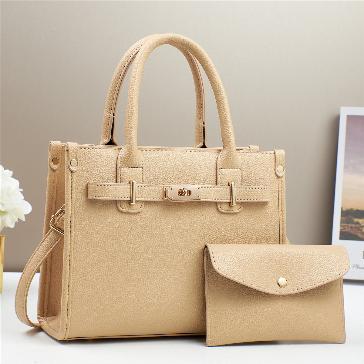 Women's Elegant Grandma Large Capacity Soft Leather Women's Handbag