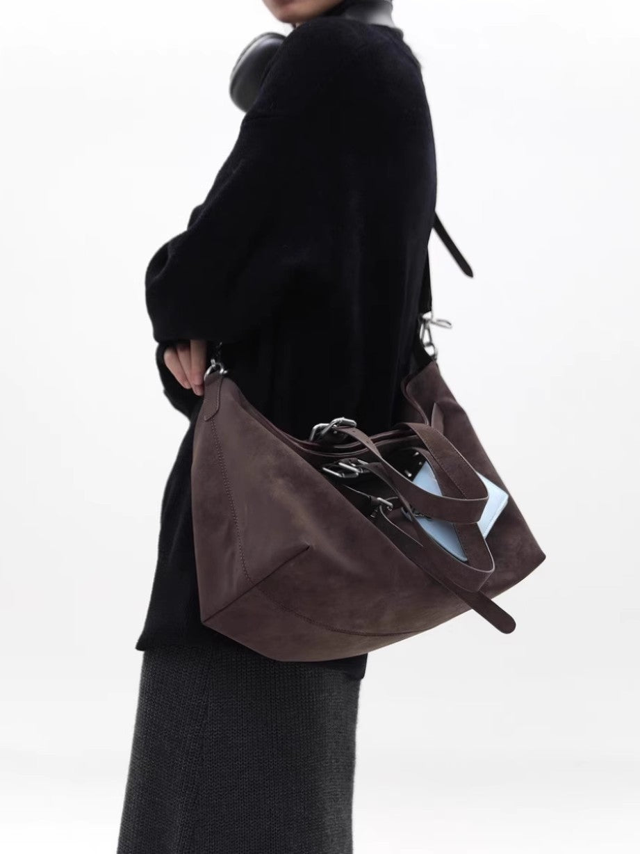 Pretty Suede Brown Modern Large Capacity Bags