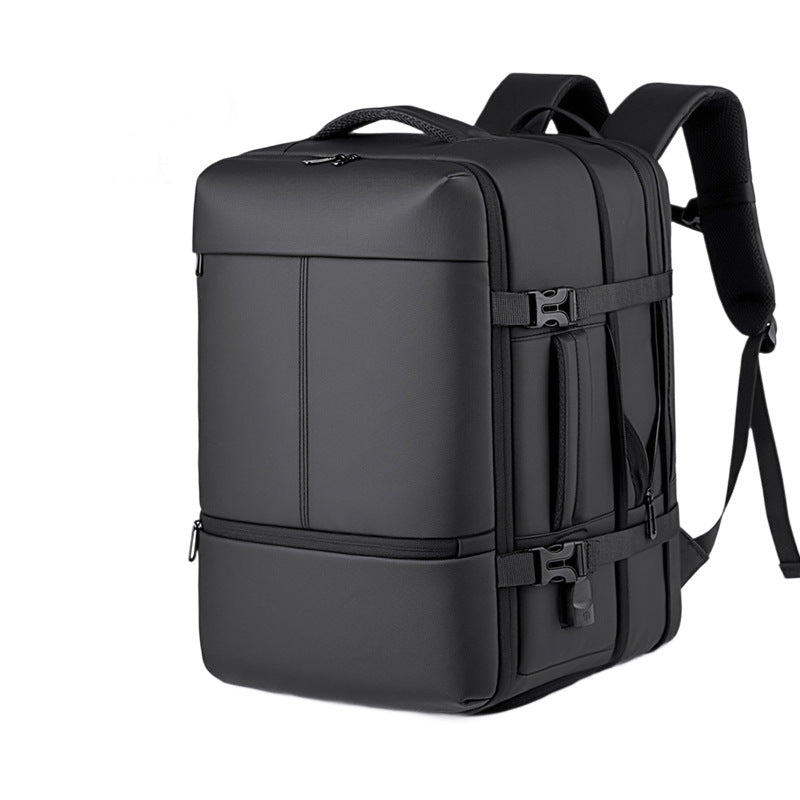 Men's Waterproof Oxford Cloth Large Capacity Scalable With Shoe Compartments Business Backpack