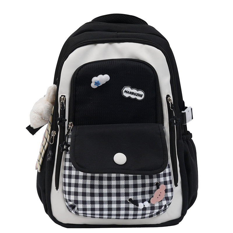 Korean Style Good-looking Dopamine Contrast Color Primary Secondary College Student Schoolbag