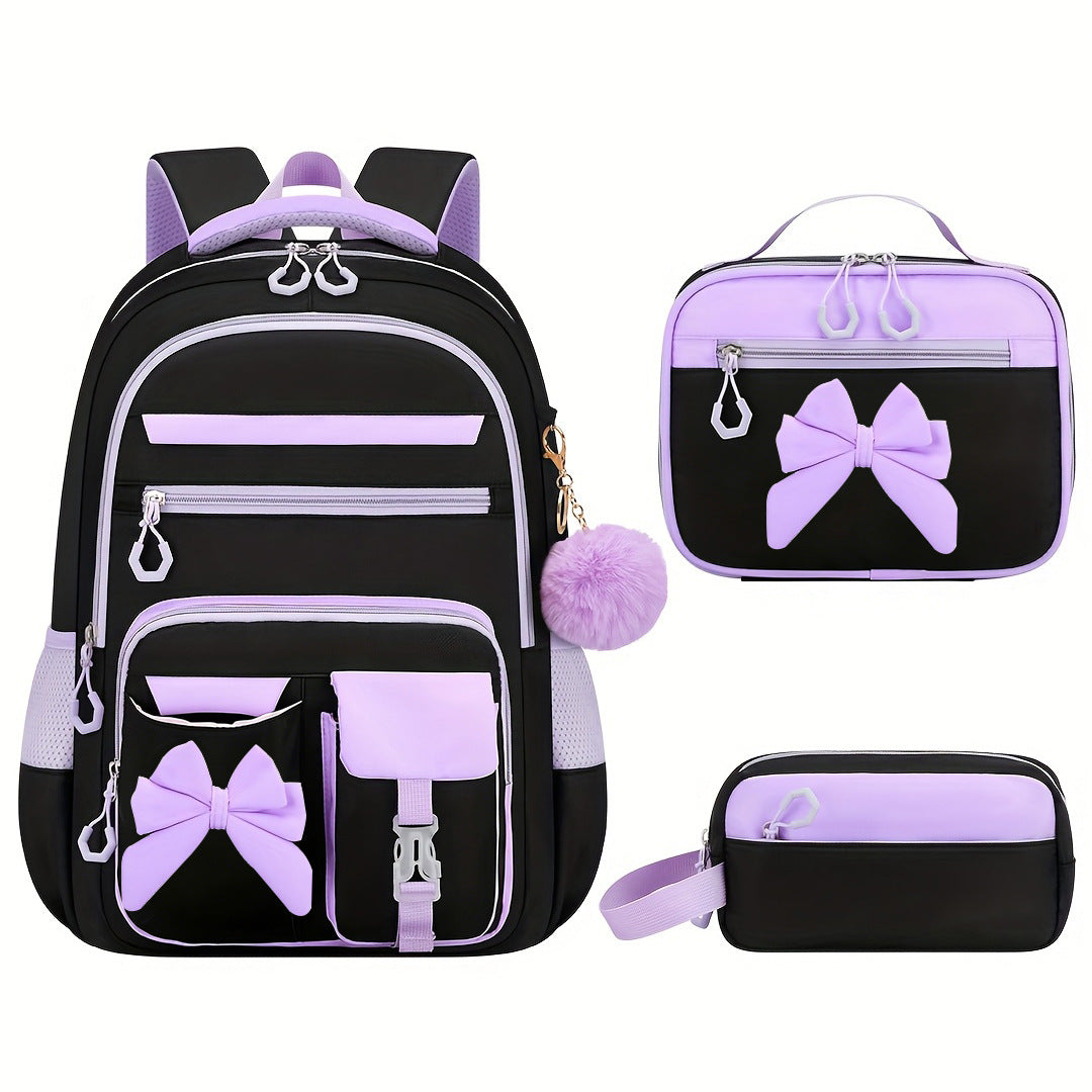 Three-piece Set Good-looking Leisure Lunch Pencil Primary School Bag