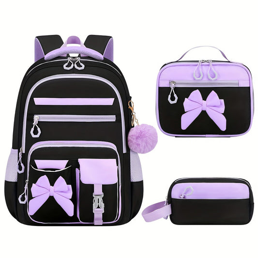 Three-piece Set Good-looking Leisure Lunch Pencil Primary School Bag