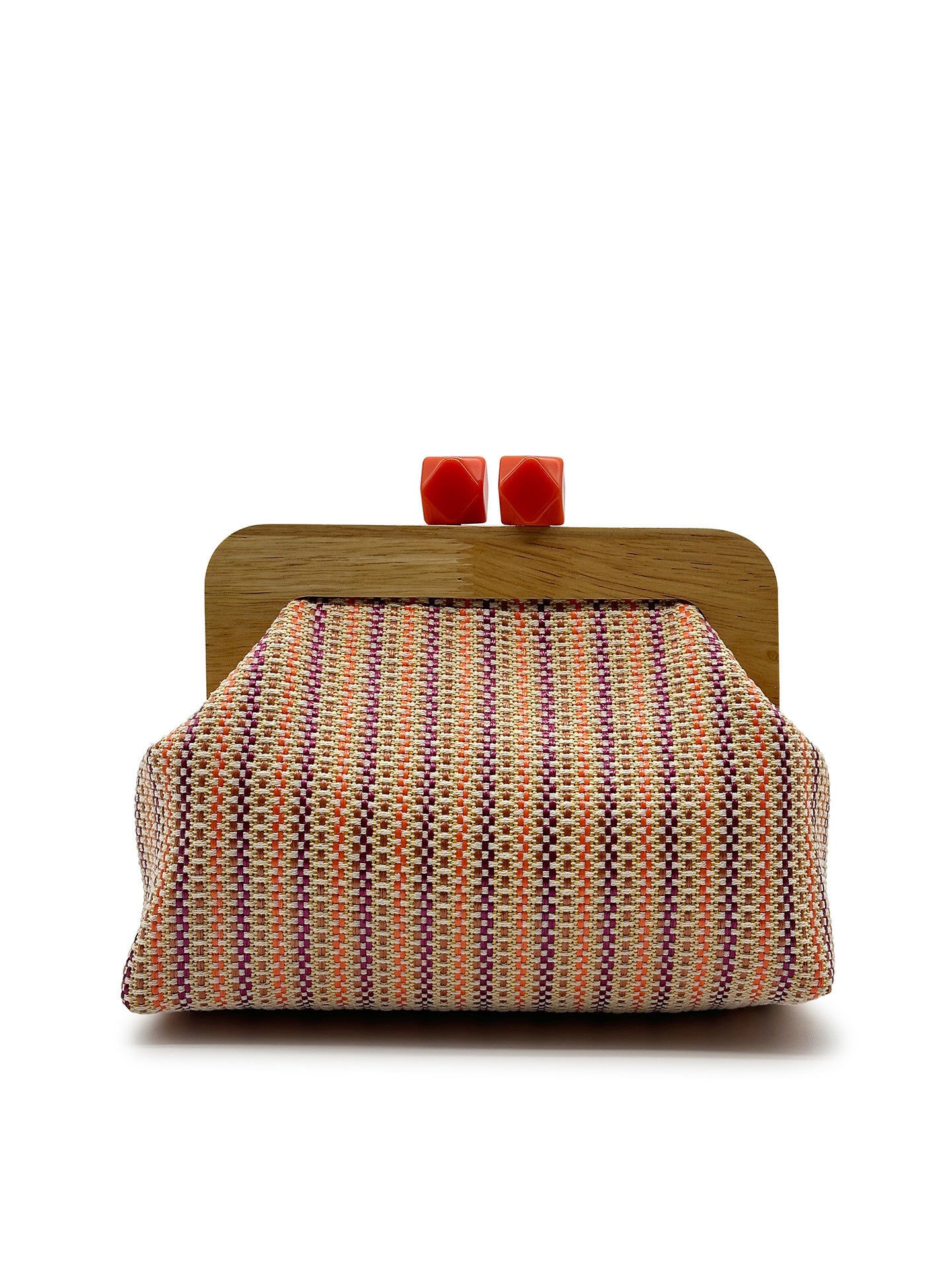 Women's Source Summer Straw Colorful Striped Clip Women's Clutch