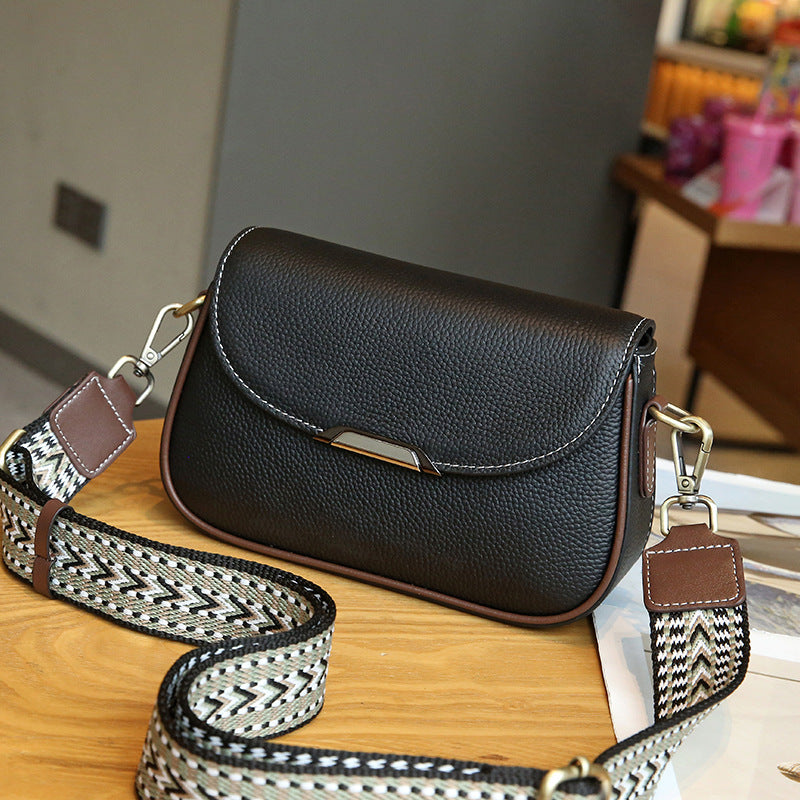 Women's Soft Leather Fashion Large Capacity Small Square Bag