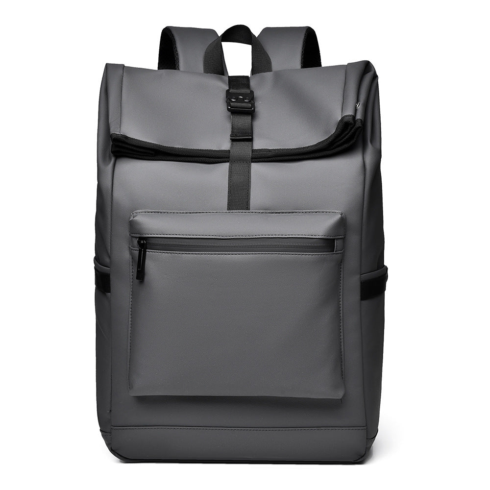 Men's Simple Trendy Cool Solid Color Computer Office Business Backpack